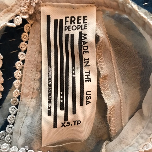 Free People Sheer Open Back Blouse NWOT - Picture 4 of 5